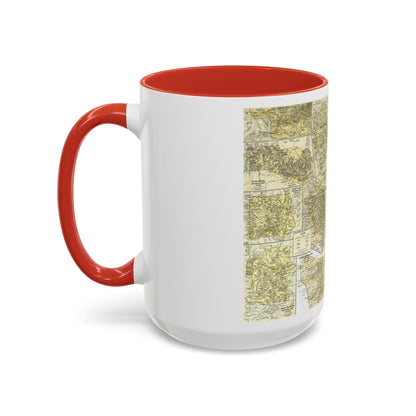 USA - National Parks and Historic Sites 2 (1958) (Map) Accent Coffee Mug