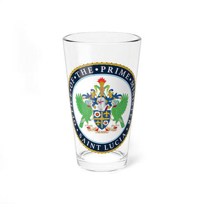Seal of the Prime Minister of Saint Lucia (Saint Lucia) (Coat of Arms) Pint Glass 16oz