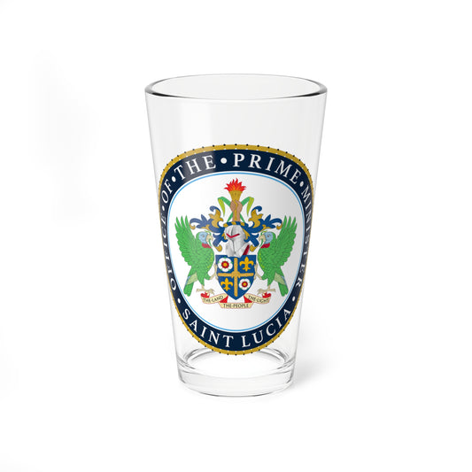 Seal of the Prime Minister of Saint Lucia (Saint Lucia) (Coat of Arms) Pint Glass 16oz