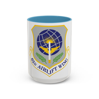 62d Airlift Wing (U.S. Air Force) Accent Coffee Mug