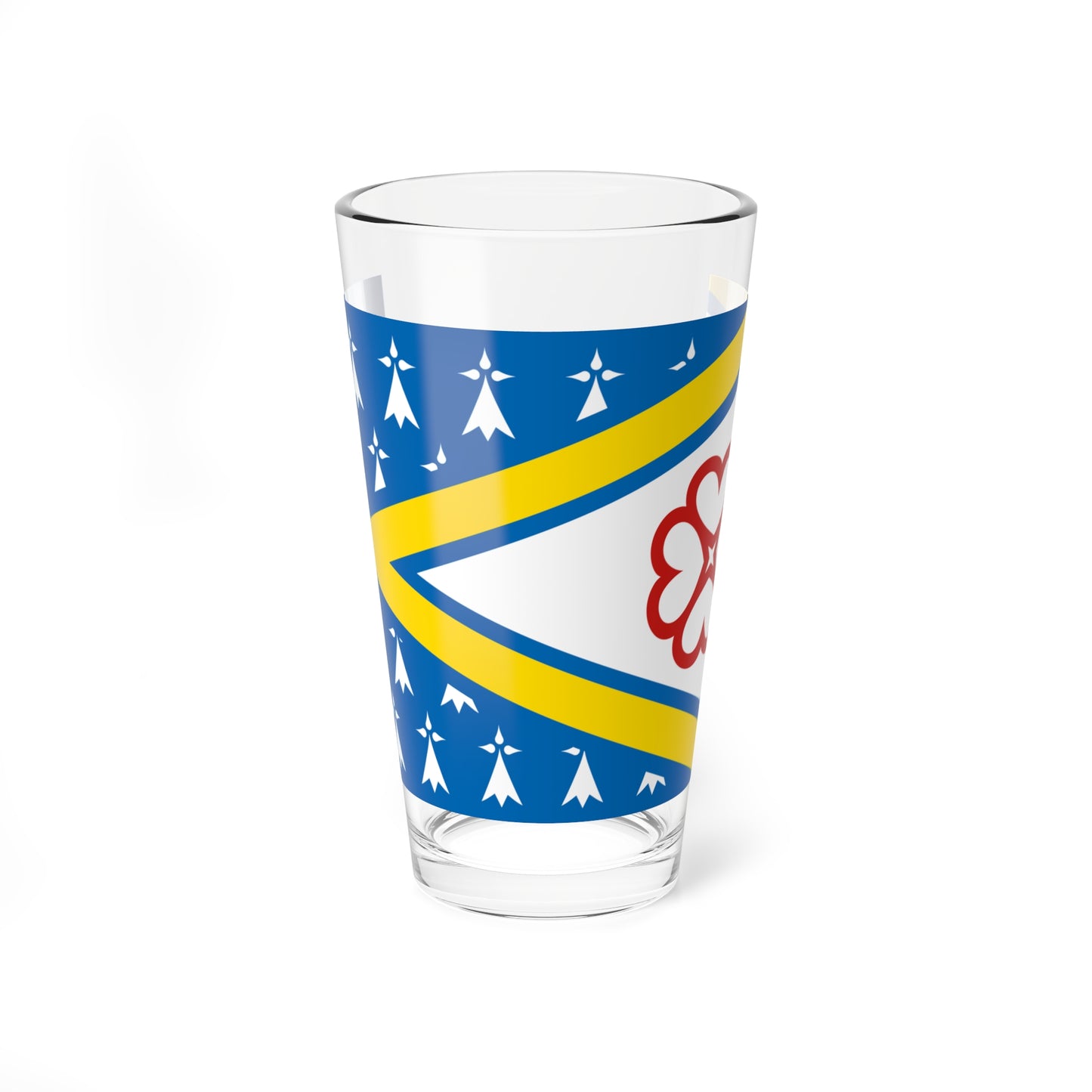Presquile de Rhuys traditional district flag (France) Pint Glass 16oz