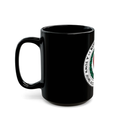 Seal of Worcester Massachusetts - Black Coffee Mug