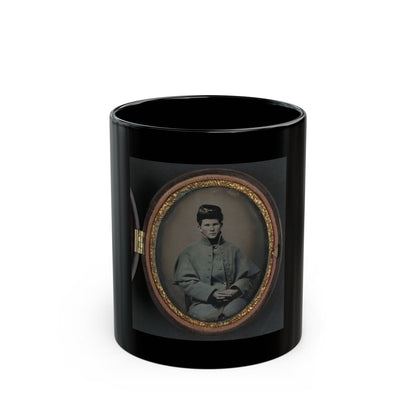 Unidentified Soldier In Union Great Coat (U.S. Civil War) Black Coffee Mug