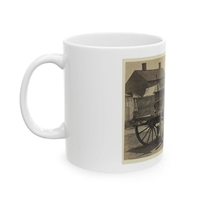 Supply Wagon, Probably In A Civil War Military Facility (U.S. Civil War) White Coffee Mug