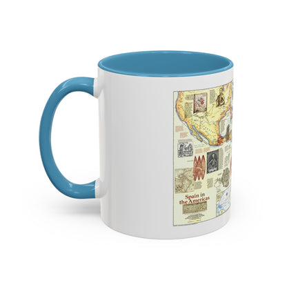 Americas - Spain in the (1992) (Map) Accent Coffee Mug