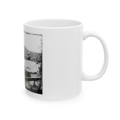 Harper's Ferry, W. Va. View Of Town; Railroad Bridge In Ruins (U.S. Civil War) White Coffee Mug