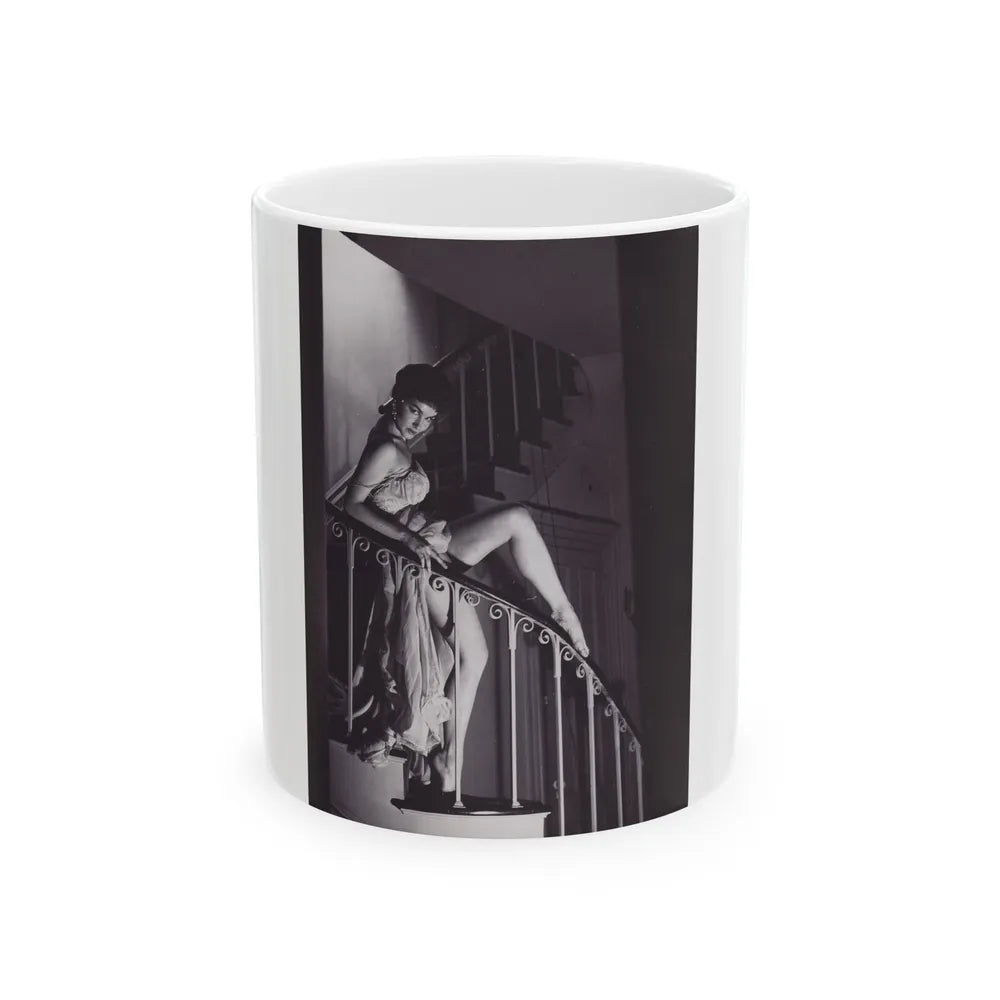 Julie Newmar #296 (Vintage Female Icon) White Coffee Mug-11oz-Go Mug Yourself