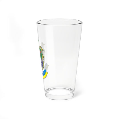 Герб Кременчуцкого района (Ukraine) (Coat of Arms) Pint Glass 16oz
