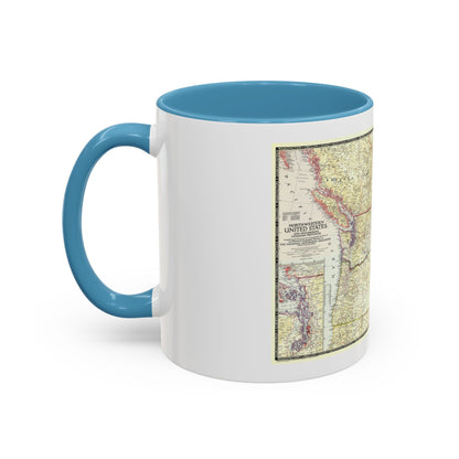 USA - Northwestern (1950) (Map) Accent Coffee Mug