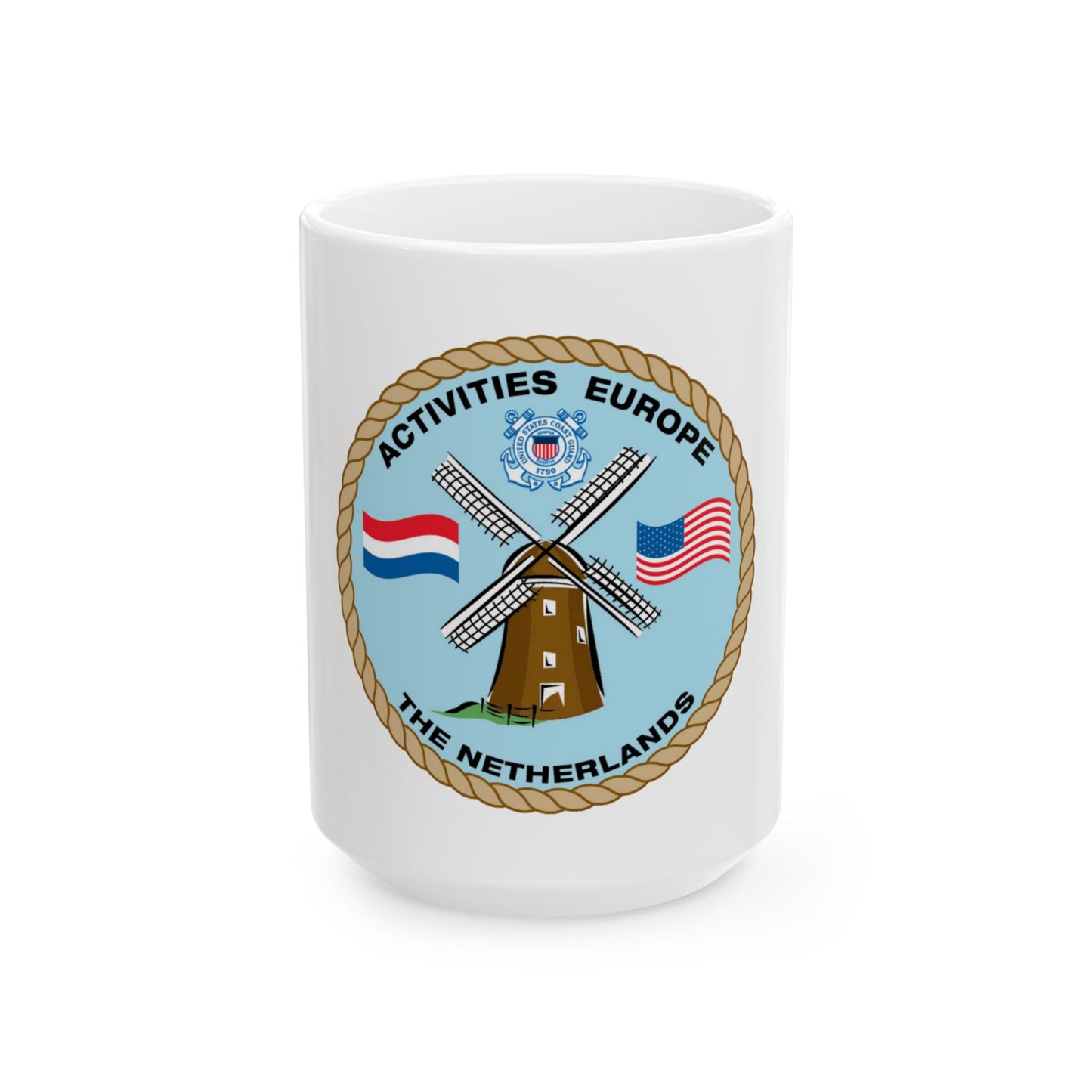 USCG Activities Europe the Netherlands (U.S. Coast Guard) White Coffee Mug