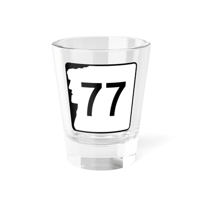 NH Route 77 (New Hampshire) (Road Sign) Shot Glass 1.5oz
