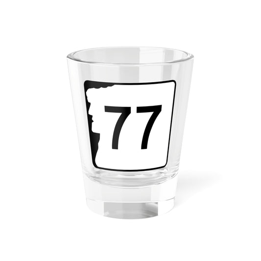 NH Route 77 (New Hampshire) (Road Sign) Shot Glass 1.5oz