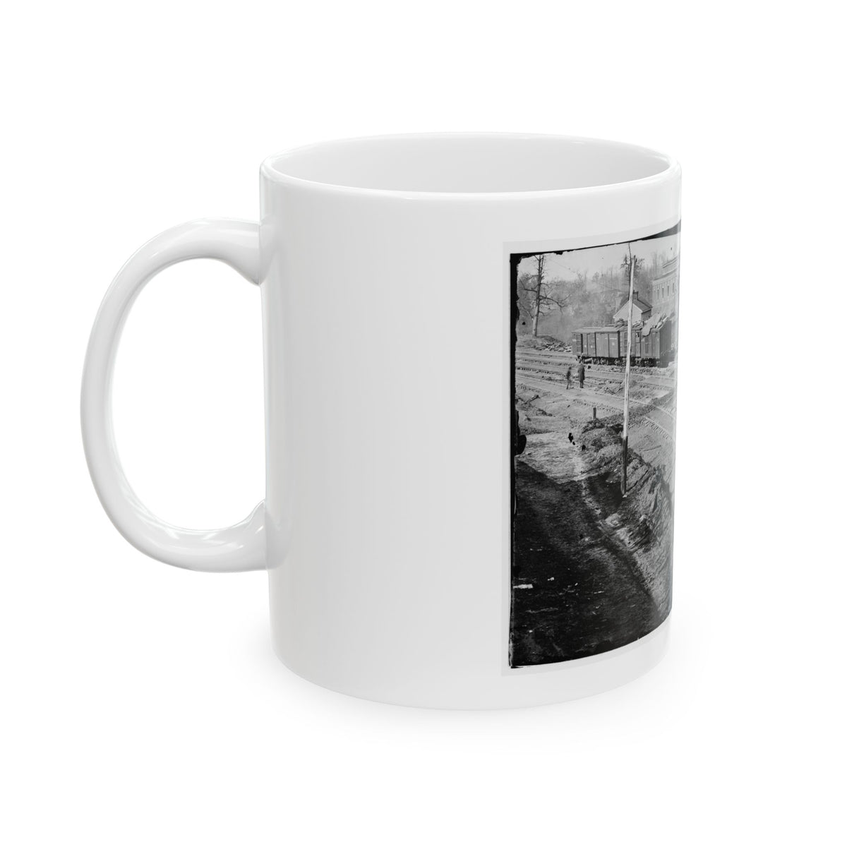 Atlanta, Georgia. Ruins Of Depot, Blown Up On Sherman's Departure (U.S. Civil War) White Coffee Mug