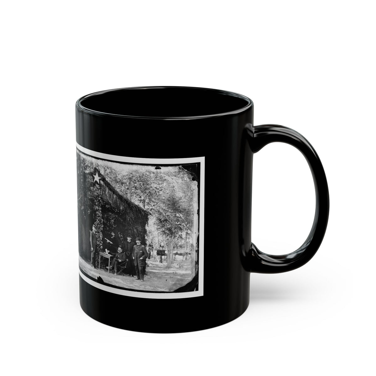 Bealeton, Virginia. General Marsena R. Patrick And Staff(2) (U.S. Civil War) Black Coffee Mug