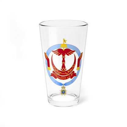 Emblem of Saleha Raja Isteri of Brunei Order of the Seraphim (Brunei) (Coat of Arms) Pint Glass 16oz