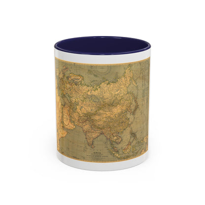Asia and Adjacent Regions (1933) (Map) Accent Coffee Mug
