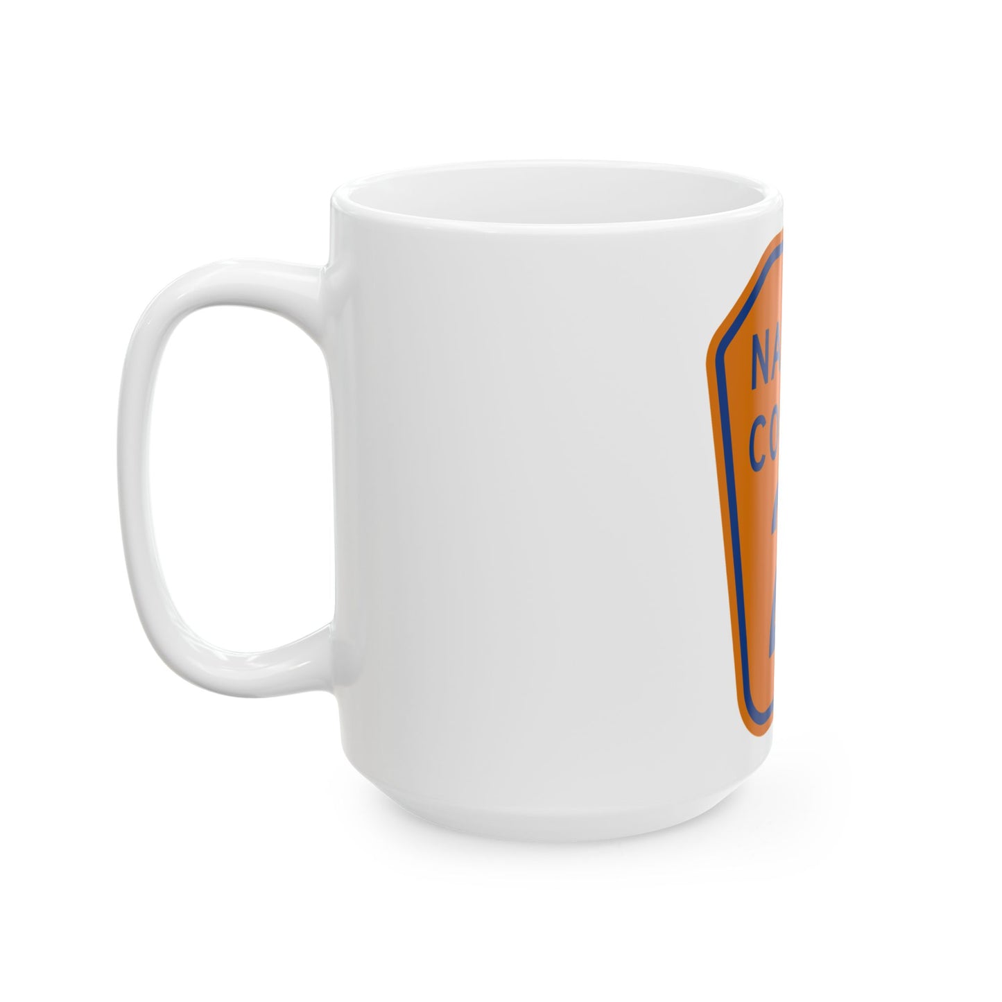 Nassau County 21 NY (New York) (Road Sign) White Coffee Mug