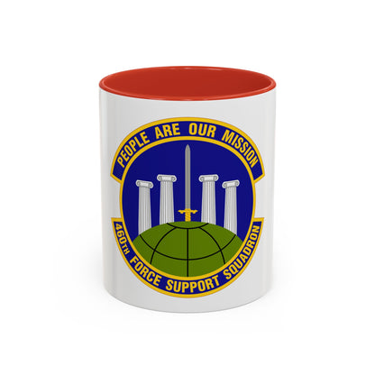 460 Force Support Squadron AFSPC (U.S. Air Force) Accent Coffee Mug
