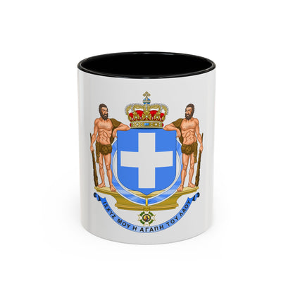 Coat of Arms of Greece (blue cross) - Accent Coffee Mug