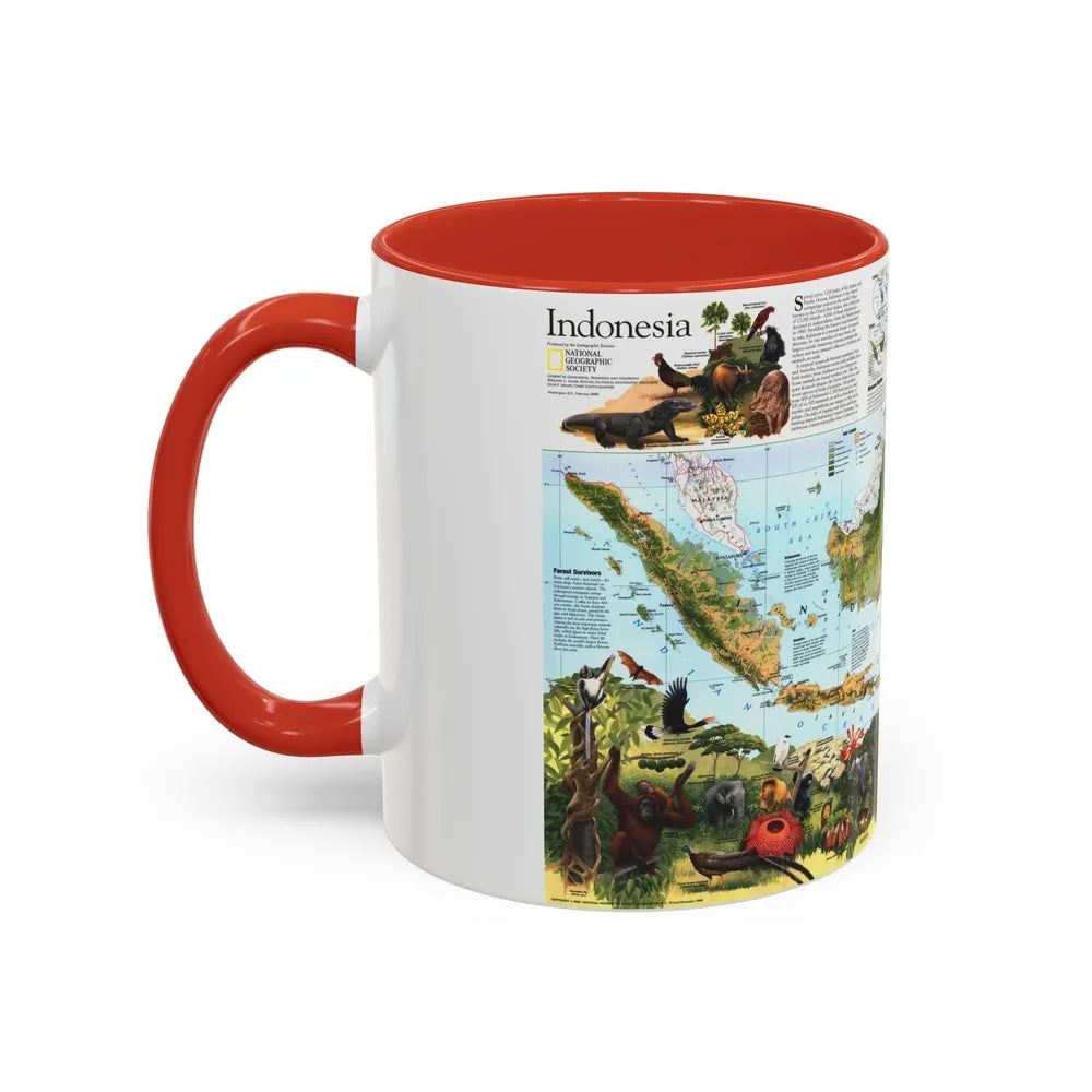 Indonesia 2 (1996) (Map) Accent Coffee Mug-Go Mug Yourself