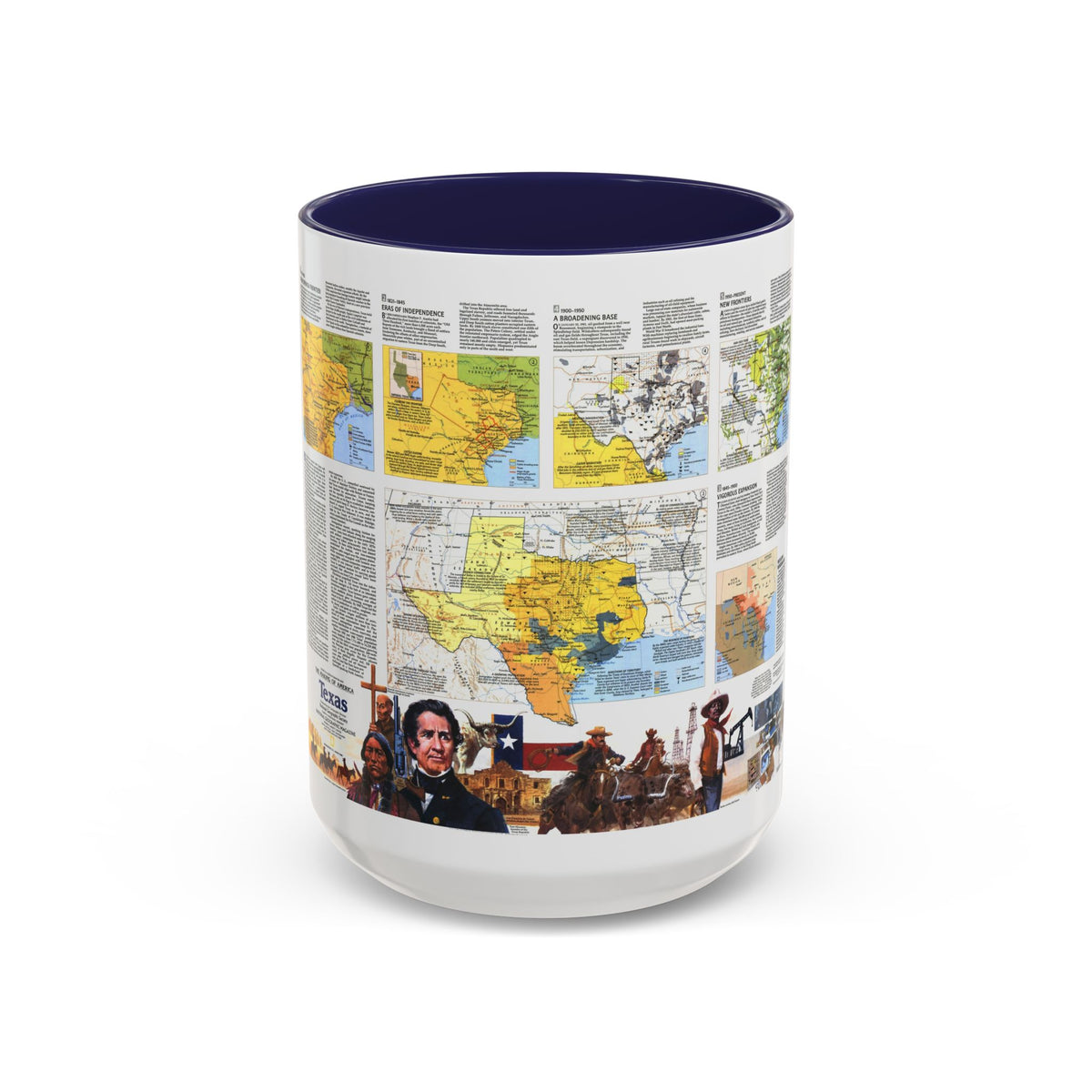 USA - Texas 2 (1986) (Map) Accent Coffee Mug