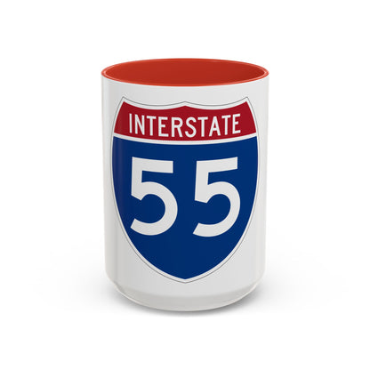 Interstate 55 (U.S. Highways) Accent Coffee Mug