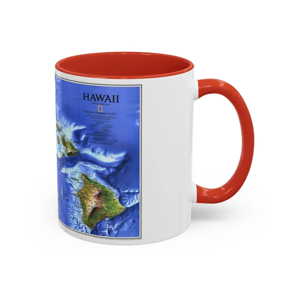 USA - Hawaii (1995) (Map) Accent Coffee Mug-Go Mug Yourself