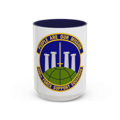 460 Force Support Squadron AFSPC (U.S. Air Force) Accent Coffee Mug