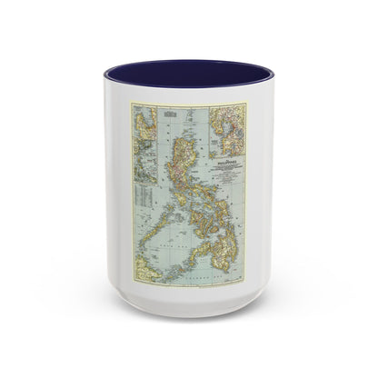 Philippines, The (1945) (Map) Accent Coffee Mug