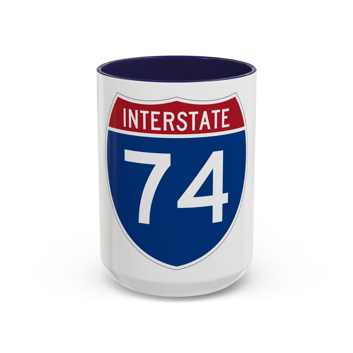 Interstate 74 (U.S. Highways) Accent Coffee Mug