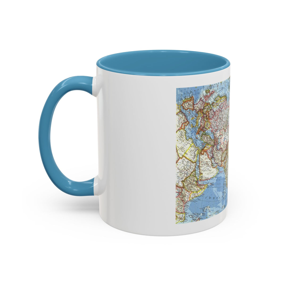 Asia and Adjacent Areas (1959) (Map) Accent Coffee Mug