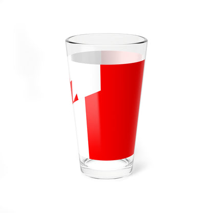 Flag of Canada and France (Canada) Pint Glass 16oz