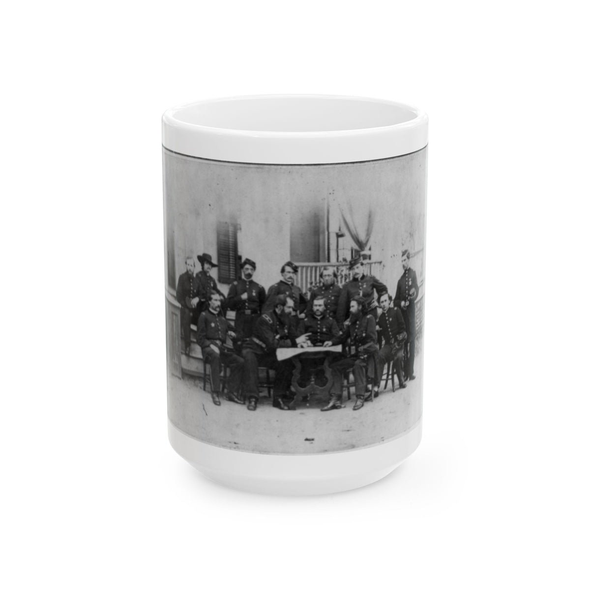 John W. Geary And Staff In Atlanta (U.S. Civil War) White Coffee Mug