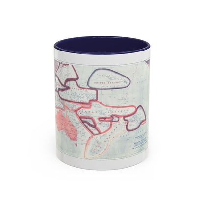 Pacific - Sovereignty and Mandate Boundary Lines (1921) (Map) Accent Coffee Mug