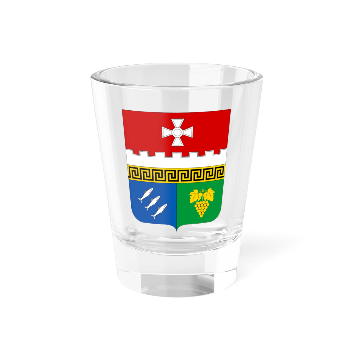 COA Balaklavskyi Sevastopol Ukraine (Russia) (Coat of Arms) Shot Glass 1.5oz
