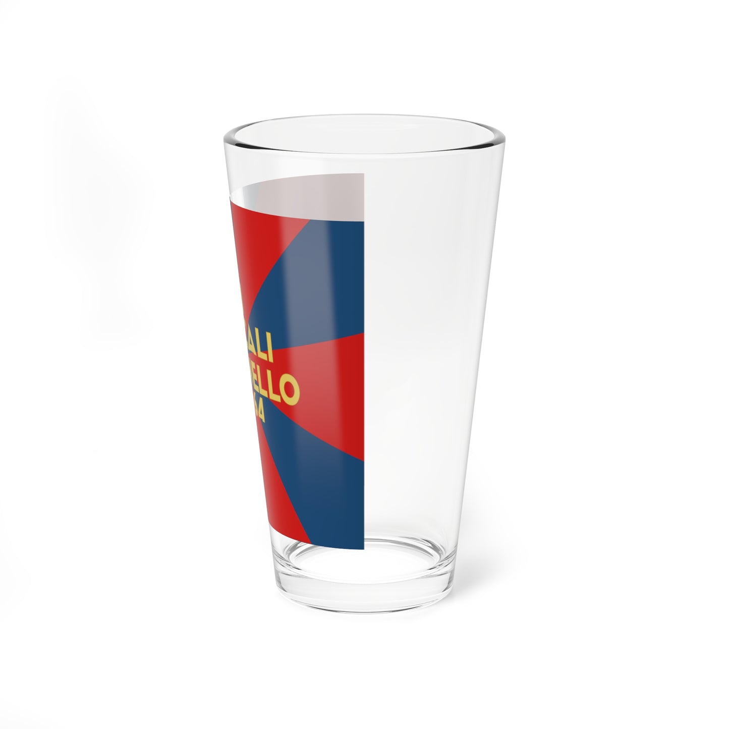 Partito liberale-radicale flag in Viganello 1964 (Switzerland) Pint Glass 16oz