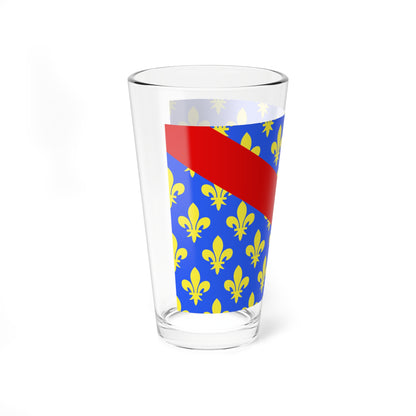 Drapeau fr departement Allier (France) Pint Glass 16oz
