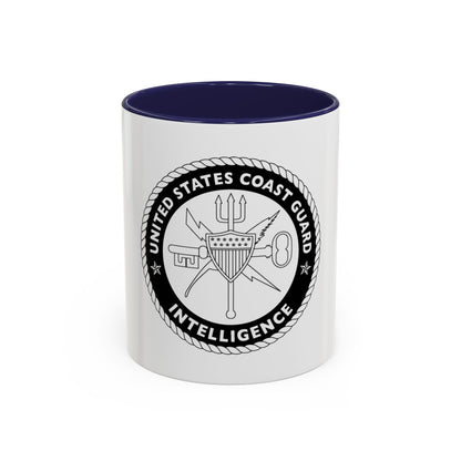 USCG Intelligence 1 color (U.S. Coast Guard) Accent Coffee Mug