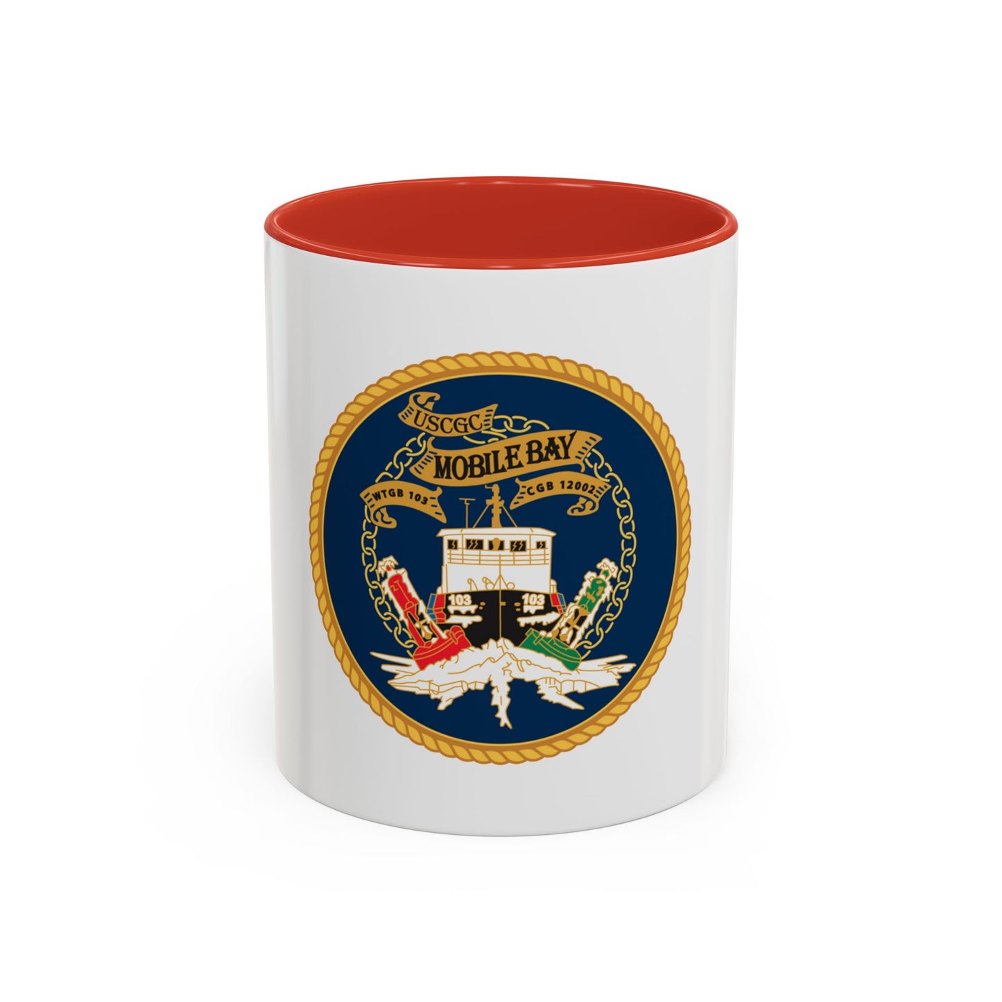 USCGC Mobile Bay WTGB 103 (U.S. Coast Guard) Accent Coffee Mug