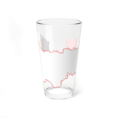 Flag-map of Vologda Oblast (Russia) Pint Glass 16oz