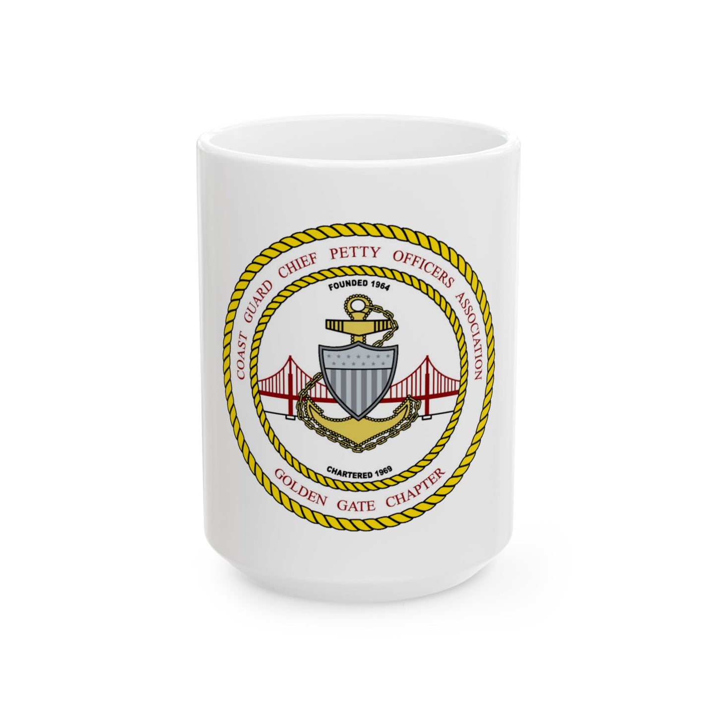 CG CPOA Golden Gate Chapter (U.S. Coast Guard) White Coffee Mug