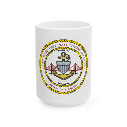 CG CPOA Golden Gate Chapter (U.S. Coast Guard) White Coffee Mug