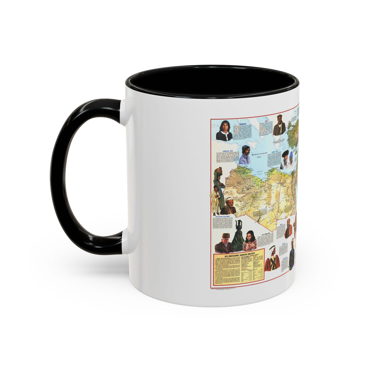 Middle East - The Peoples 1 (1972) (Map) Accent Coffee Mug