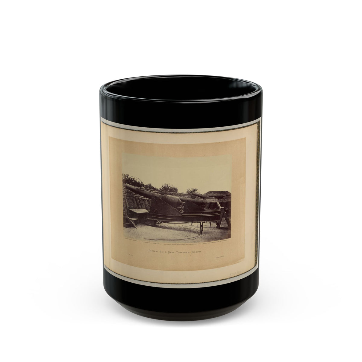 Battery No. 1, Near Yorktown, Virginia(2) (U.S. Civil War) Black Coffee Mug
