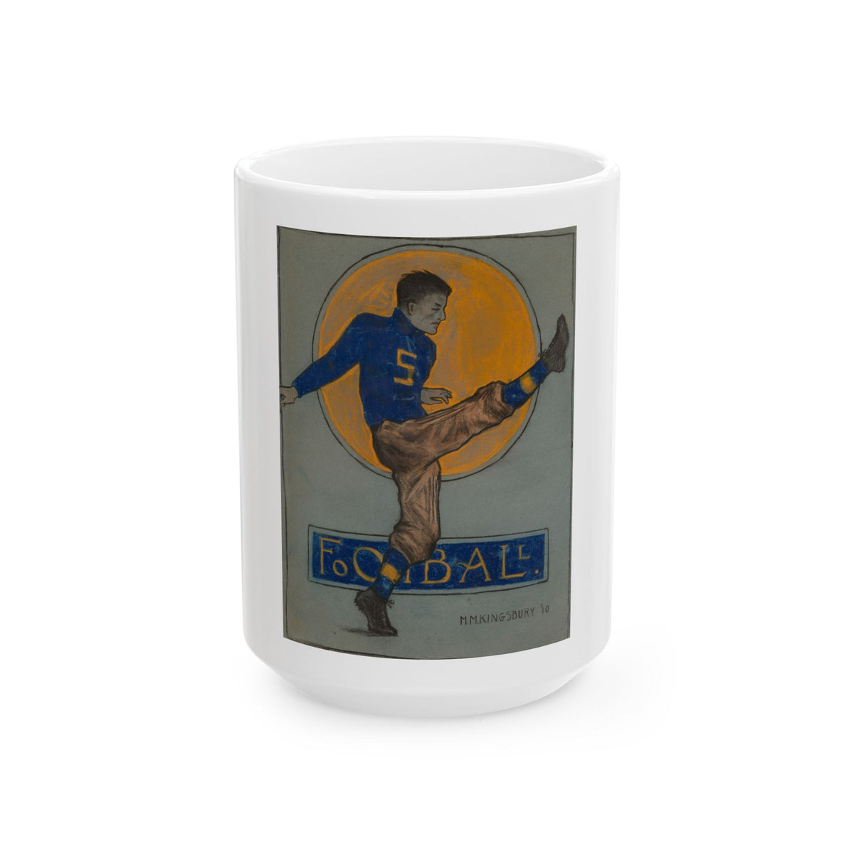 Football, 1910 - White Coffee Mug