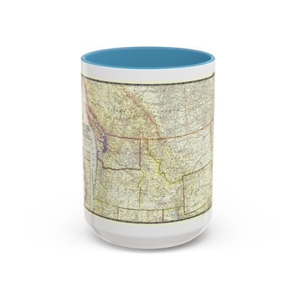 USA - Northwestern (1950) (Map) Accent Coffee Mug