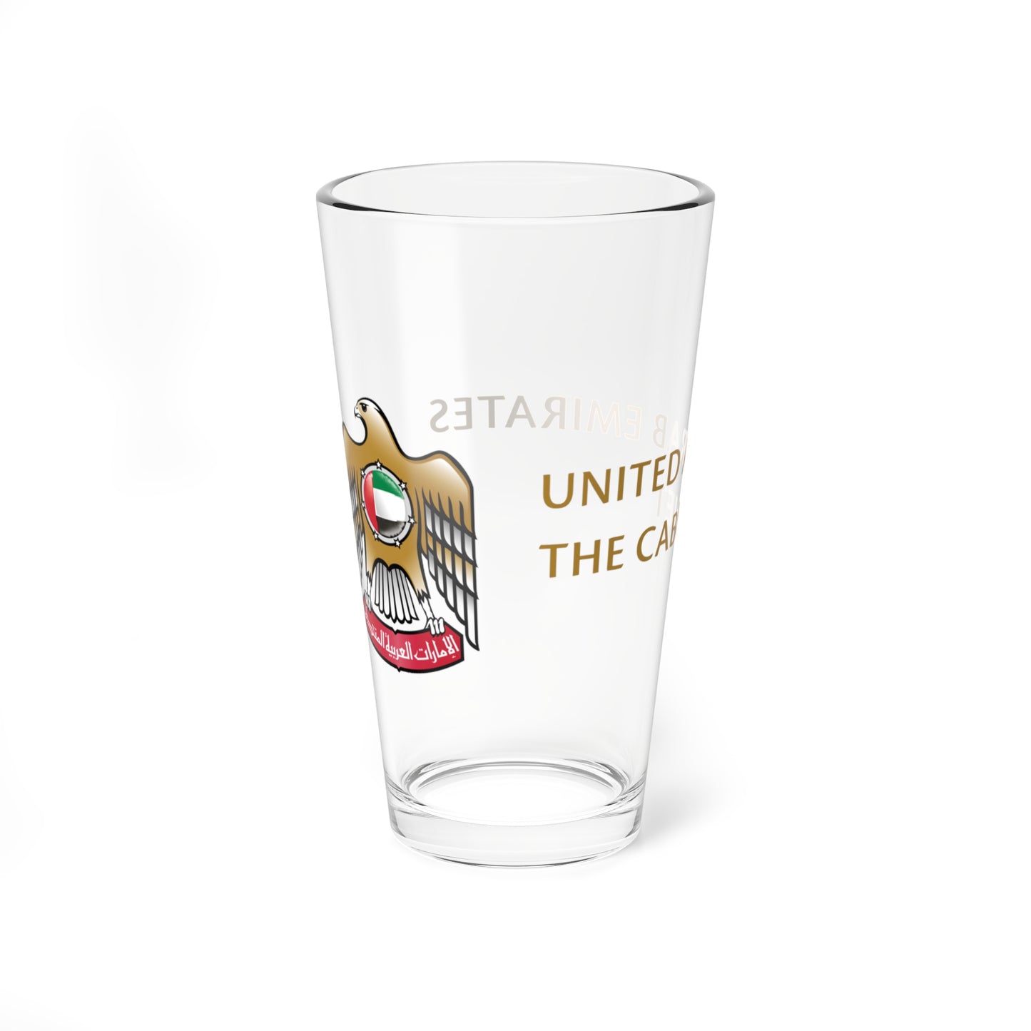 The Cabinet of the UAE logo (United Arab Emirates) (Coat of Arms) Pint Glass 16oz