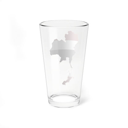 Flag map of Thailand (Thailand) Pint Glass 16oz