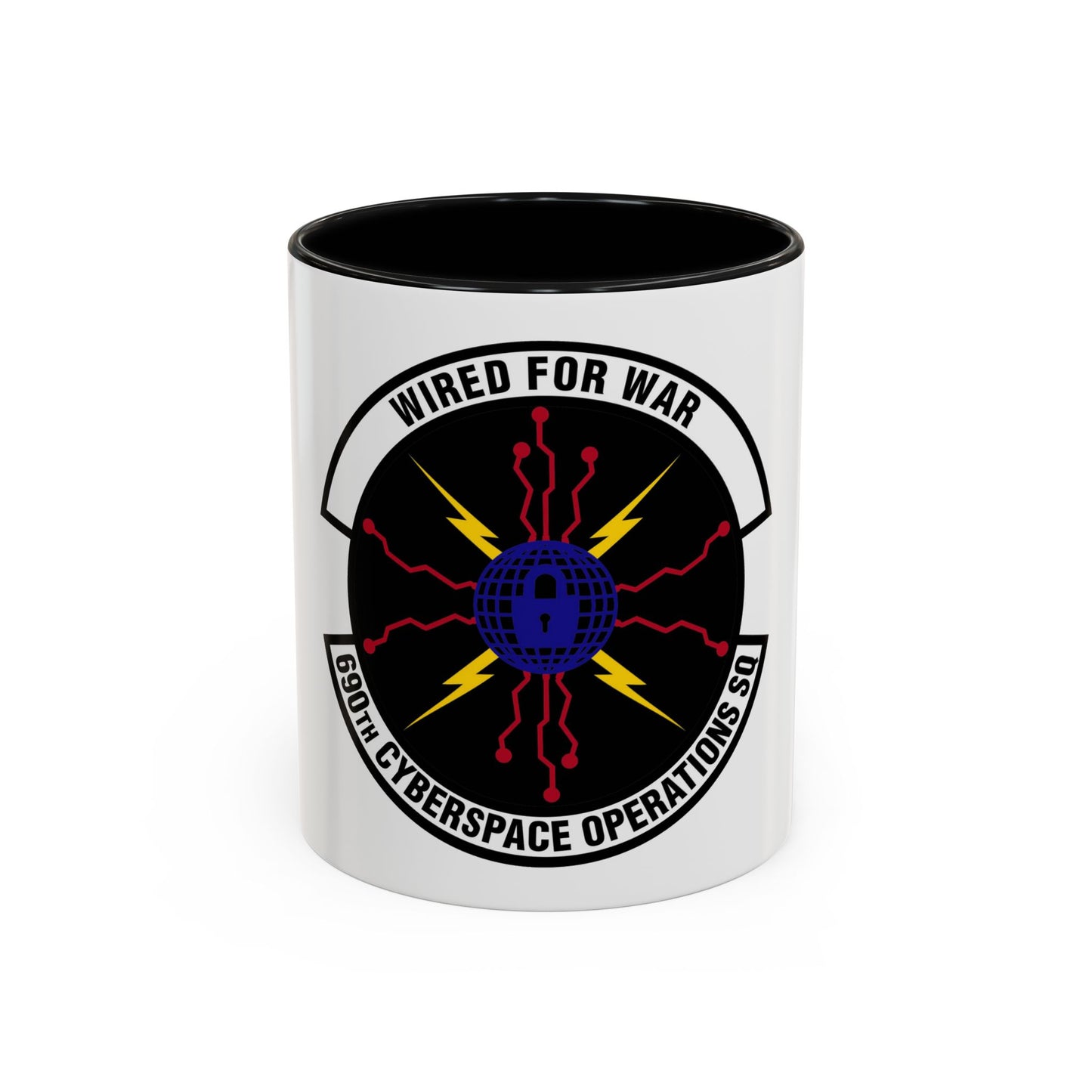 690 Cyberspace Operations Squadron AFSPC (U.S. Air Force) Accent Coffee Mug