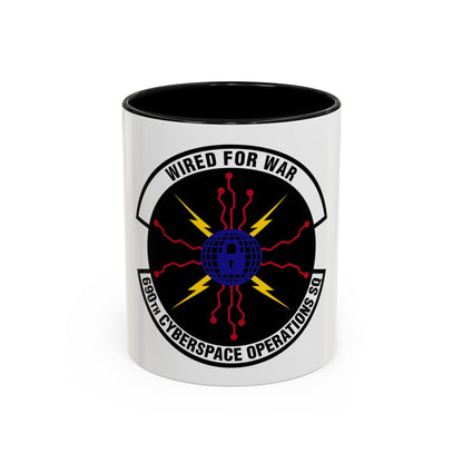 690 Cyberspace Operations Squadron AFSPC (U.S. Air Force) Accent Coffee Mug